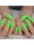 Yeşil Takma Tırnak Lüks Parlak Neon Extra Uzun Kare Ballerina Nail Art Yapıştırıcılı Set 3