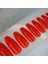 Kırmızı Takma Tırnak Lüks Parlak Extra Uzun Kare Coffin Ballerina Nail Art Yapıştırıcılı Set 2
