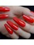 Kırmızı Takma Tırnak Lüks Parlak Extra Uzun Kare Coffin Ballerina Nail Art Yapıştırıcılı Set 3