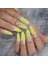 Sarı French Takma Tırnak Lüks Kristal Taşlı Desenli Extra Uzun Sivri Uçlu Stiletto Nail Art Set 2