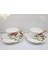 Royelıa Fine Bone China Kahve Seti 2 Kişilik, Porselen, Güllü Beyaz Desen 1