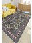 Gri Kilim Desenli Halı Makinede Yıkanabilir 2