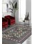 Gri Kilim Desenli Halı Makinede Yıkanabilir 4