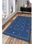Mavi Göçebe Kilim Desenli Halı Makinede Yıkanabilir 1