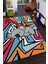 Graffiti Koala Desenli Halı Makinede Yıkanabilir 3
