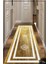 Beyaz Modern Motifli Gold Halı Makinede Yıkanabilir 1