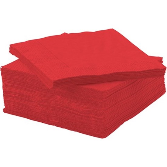 Senastore Parti Aksesuar Kırmızı Renk Çift Katlı Kağıt Peçete 20 Adet