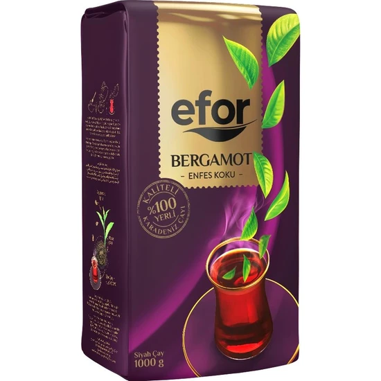 Efor Bergamot Aromalı Dökme Siyah Çay - 1000gr