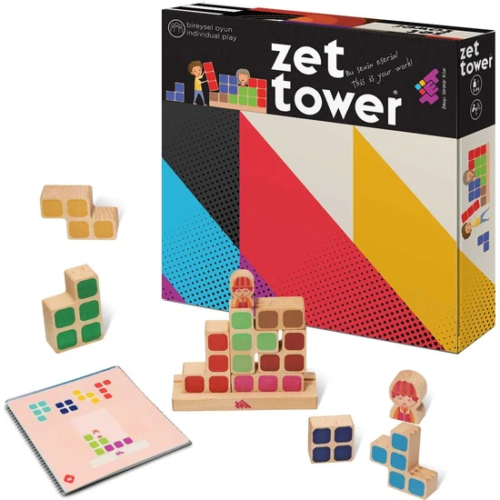Zet Zeka Zet Tower (Küçük Mühendisler) Zeka, Akıl, Mantık ve Strateji Oyunu 3 Yaş ve Üzeri