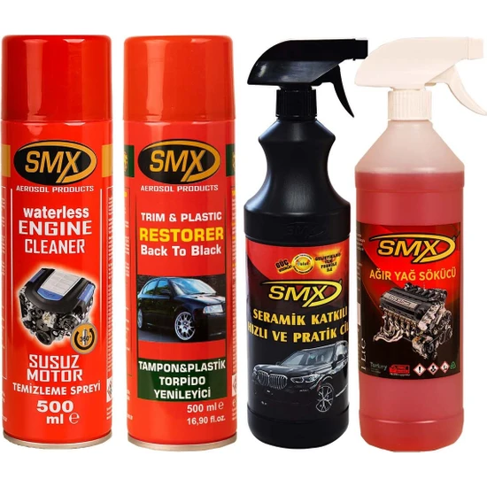 Smx Susuz Motor Temizleme Spreyi / Tampon Yenileyici / Torpido Yenileyici / Plastik Yenileme Spreyi / Seramik Cila / Hızlı Cila / Pratik Cila / Ağır Yağ Sökücü