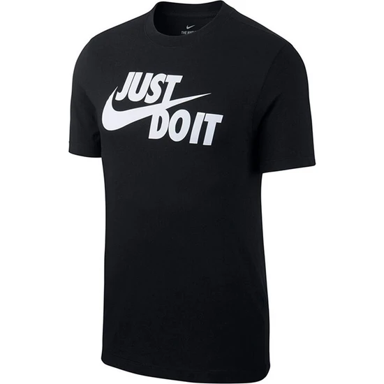 Nike M Nsw Tee Just Do It Swoosh Erkek Siyah T-Shirt - AR5006-011