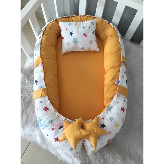 Jaju Baby Karışık Yıldızlı Sarı  Tasarım Babynest