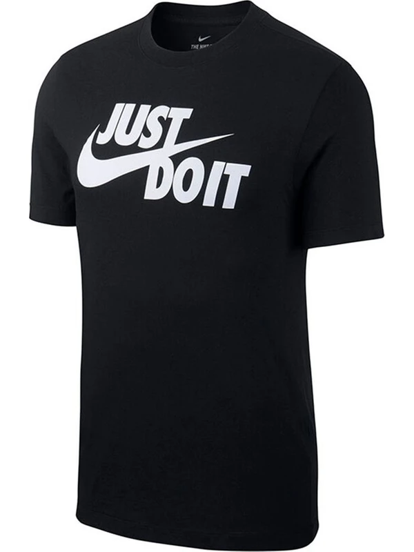 Nike M Nsw Tee Just Do It Swoosh Erkek Siyah T-Shirt - AR5006-011