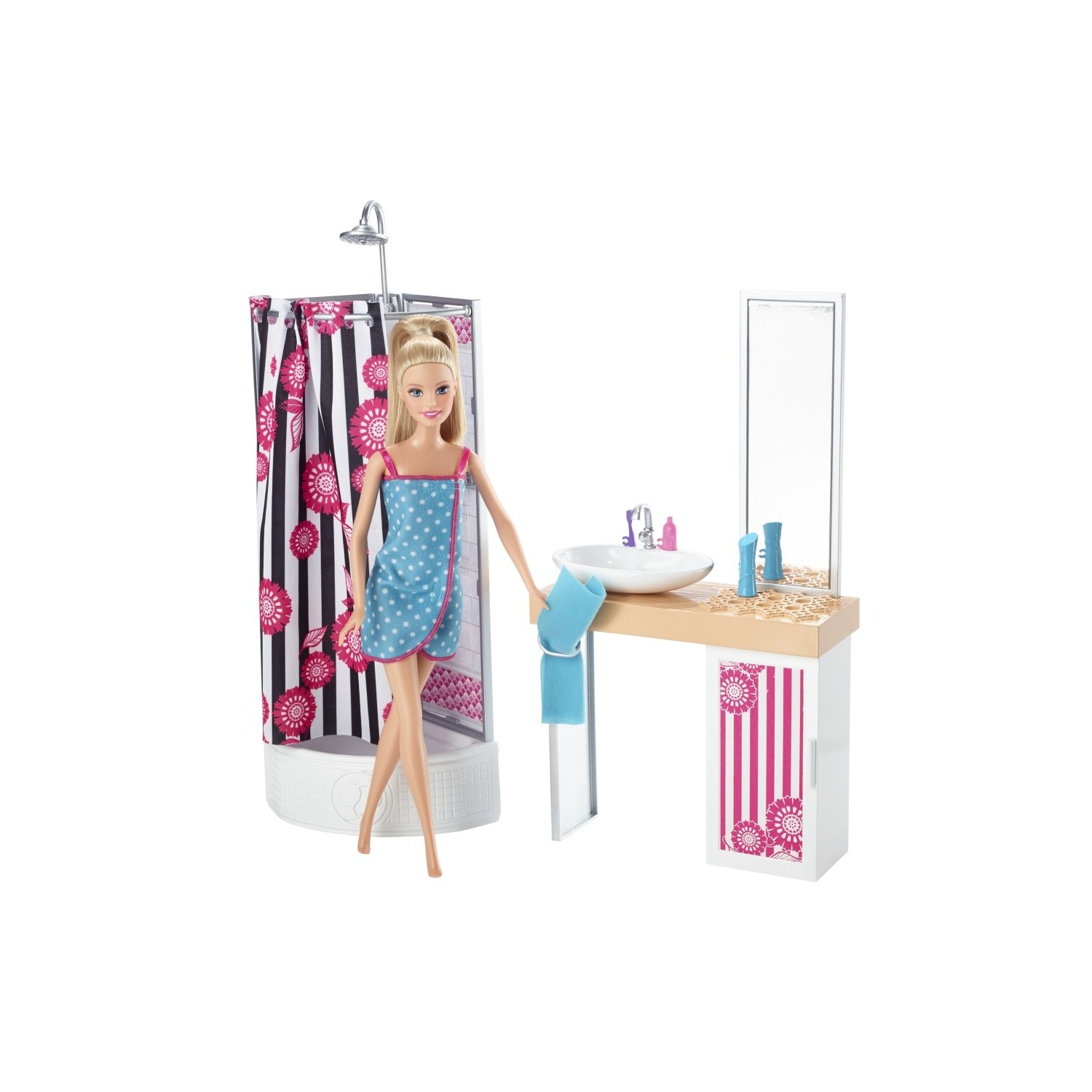 Кукла и комплект мебели ванная Barbie Mattel (Маттел) (cfb61