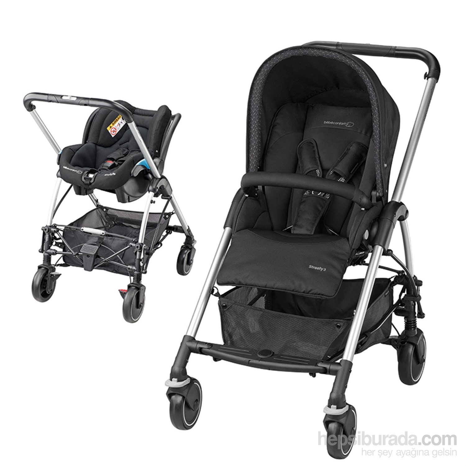 Bebe Confort Streety 3 Seyahat Sistem Bebek Arabası / Black Fiyatı