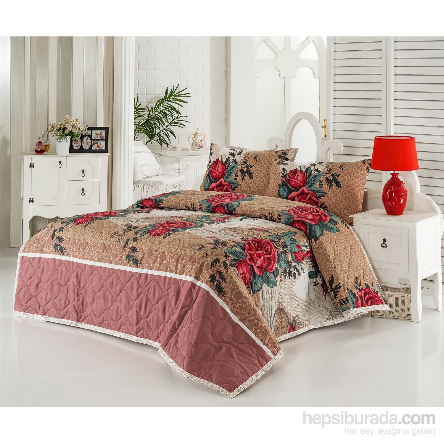 Rosemus Polycotton Kapitoneli Tek Kişilik Yatak Örtüsü