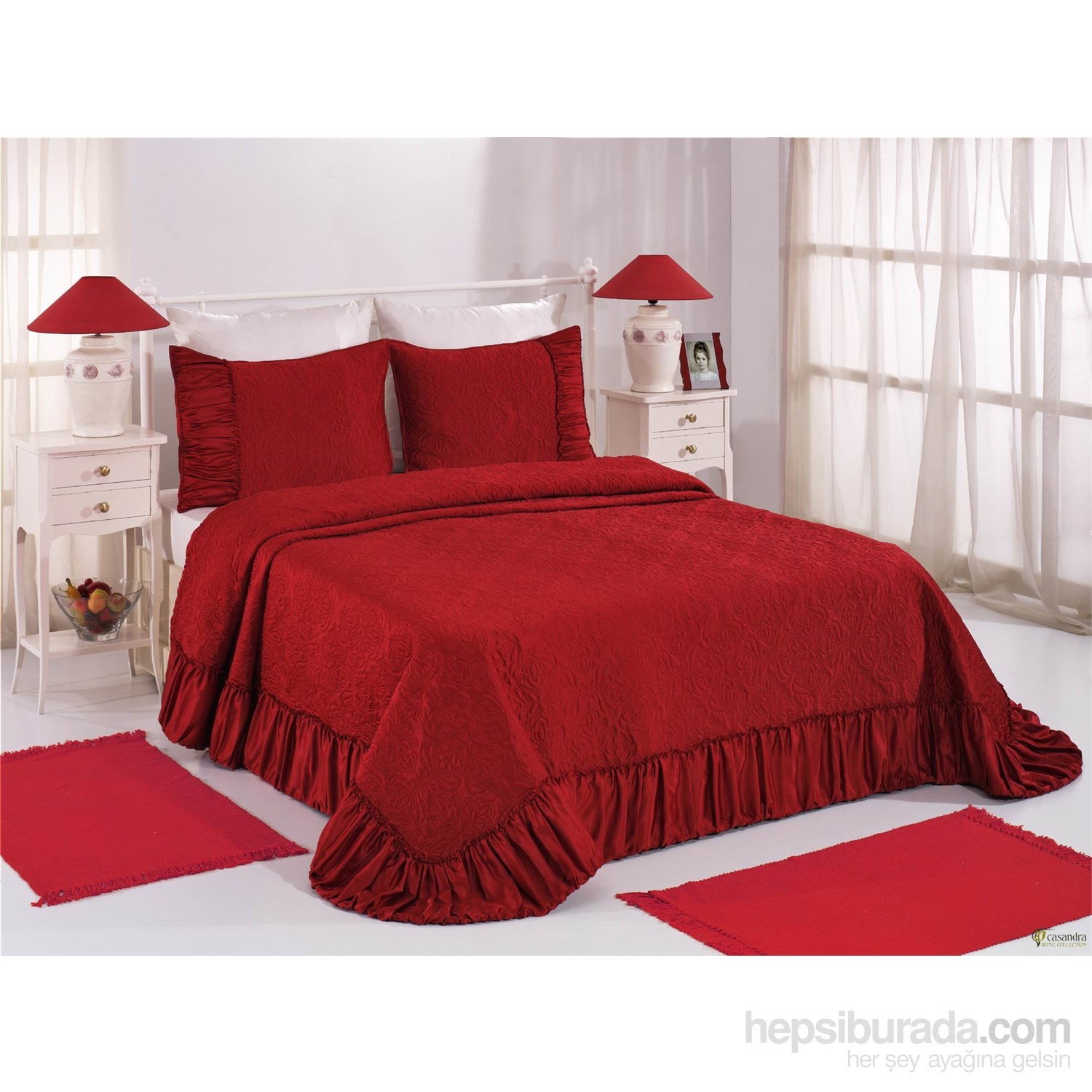Casandra The City Çift Kişilik Merida Red Yatak Örtüsü Fiyatı