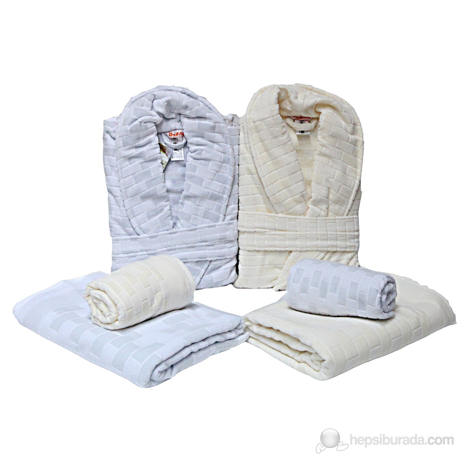 Özdilek Lorenaman KremGri Aile Bornoz Seti Fiyatı