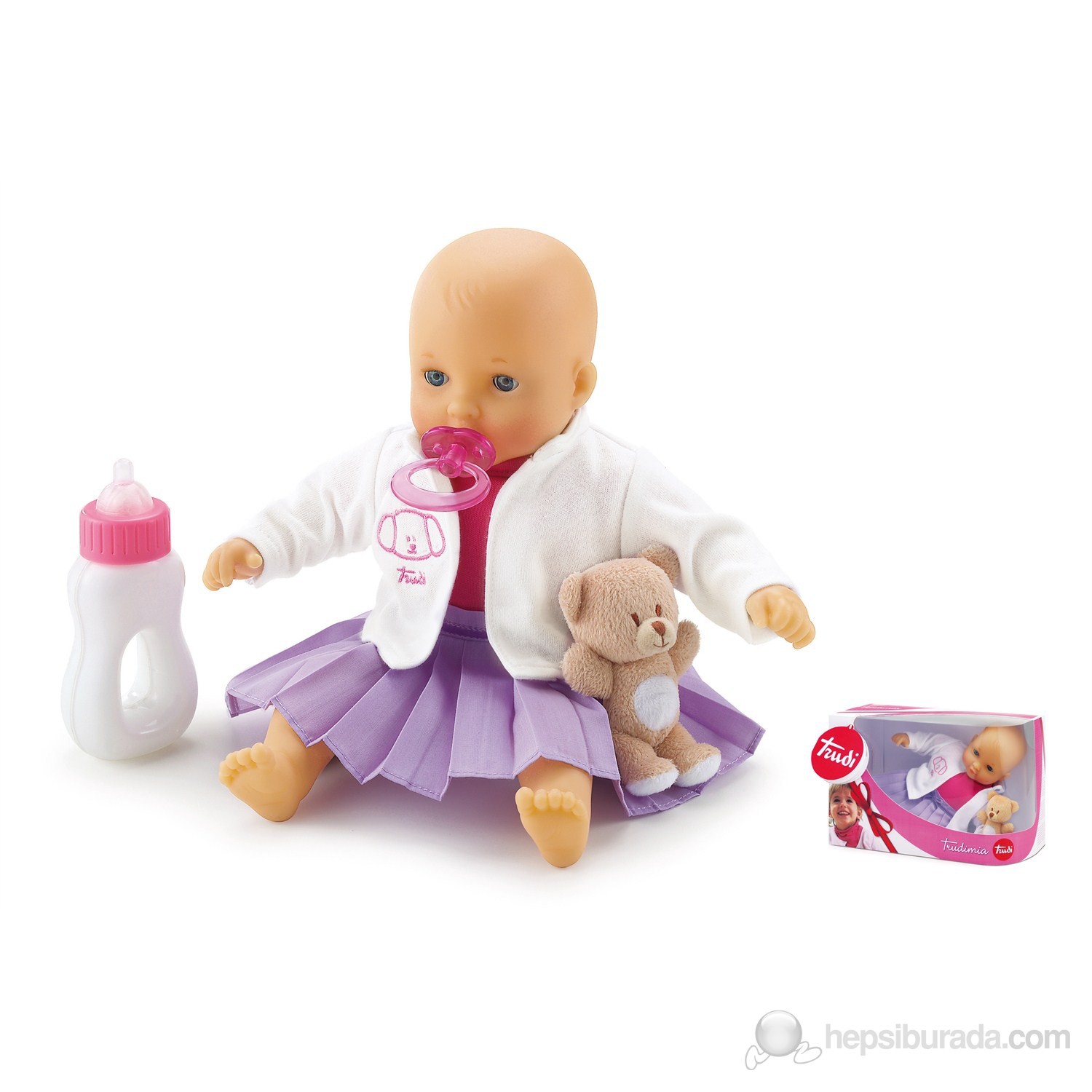 baby trudimia oyuncak bebek lila etekli 30 cm fiyati
