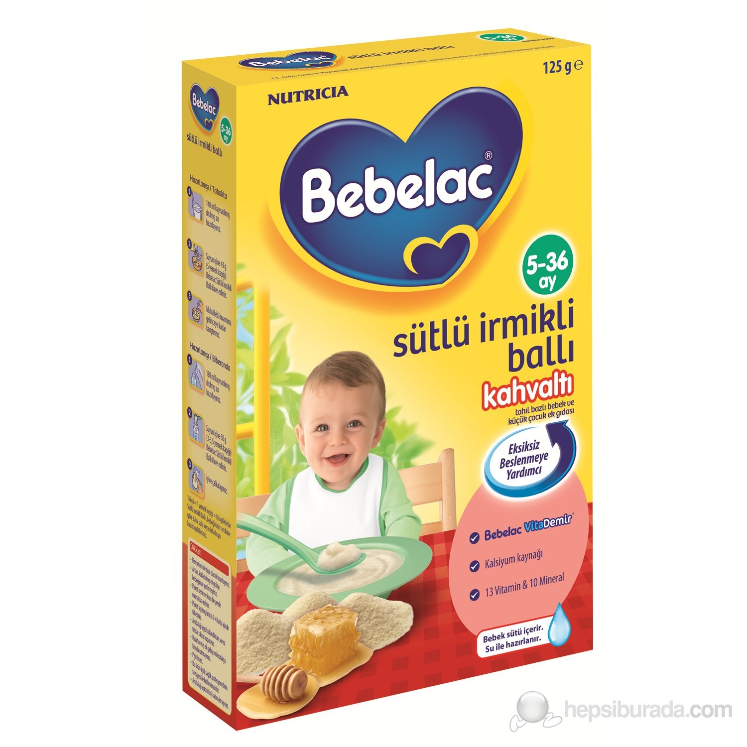 Bebelac İrmikli Ballı Kahvaltılık Kaşık Maması 125 gr. Fiyatı