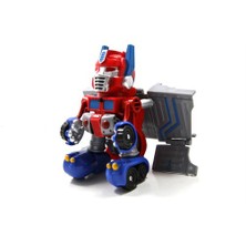 Vardem Kutulu Dönüşebilen Mini Robot Kamyon Kırmızı