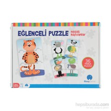 Eğlenceli Puzzle-Neşeli Hayvanlar