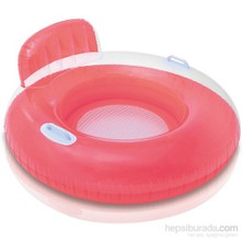 İntex 56512 Sırtlıklı Tutamaçlı Simit 102 Cm (Kırmızı)