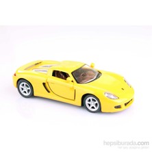 Sarı Porsche Carrera Gt 1/36 Çek Bırak Die-Cast Model Araç