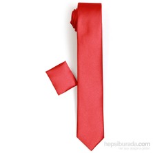 Varetta Erkek Kırmızı Mendilli Kravat