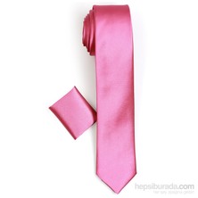 Varetta Erkek Koyu Pembe Mendilli Kravat