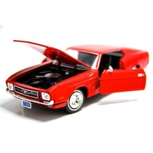 Motormax 1:24 1971 Ford Mustang Sportsroof -Kırmızı Model Araba