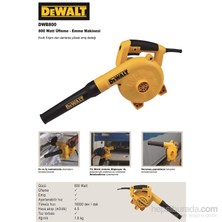 Dewalt DWB800-TR 800W Profesyonel Üfleme ve Emme Makinası