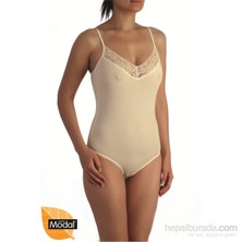 Fai Dantelli İnce Askılı Çıtçıtlı Body