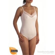 Fai Dantelli İnce Askılı Çıtçıtlı Body