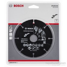 Bosch - Carbide Multiwheel, Taşlama Makineleri İle Ahşap Ve Plastiği Güvenli Kesme Bıçağı 115Mm