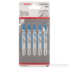 Bosch  - Ekonomik Seri Inox (Paslanmaz Çelik) İçin T 118 Gfs Dekupaj Testeresi Bıçağı - 5'Li Paket