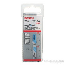 Bosch  - Ekonomik Seri Metal İçin T 118 A Dekupaj Testeresi Bıçağı - 25'Li Paket