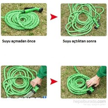 Magic Hose Uzayan Sihirli Hortum (Yeşil) 7,5 Metre (Sulama Tabancası Dahil)