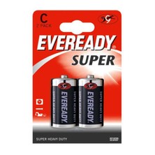 Energizer (C4-3606/5729) Eveready Süper Çinko Karbon Orta C Pil 2Li Blister