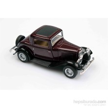 Bordo 1932 Ford 3 Window Coupe  1/34 Çek Bırak Die-Cast Model Araç