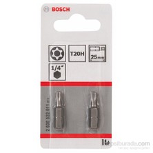 Bosch  - 2'Li Paket - Ekstra Sert Seri T20H Security-Torx® Vidalama Ucu - T20H, 25 Mm