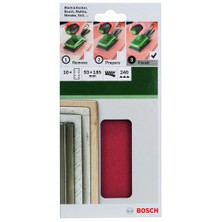 Bosch - Titreşimli Zımpara Kağıdı 10'Lu, 93 X 185 Mm 240 Kum 8 Delik