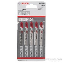 Bosch  - Temiz Kesim Serisi Polipropilen İçin T 102 D Dekupaj Testeresi Bıçağı - 5'Li Paket