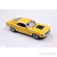 Motomax Sarı 1970 Ford Mustang Boss 429 1/24 Die Cast Model Araç