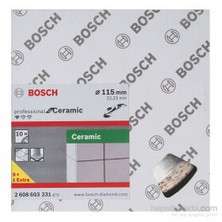 Bosch  - Standard Seri Seramik İçin Elmas Kesme Diski - 9+1 Set - 115 X 22,23 X 1,6 X 7 Mm