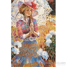 Gold 1000 Parça Şemsiyeli Kız Puzzle