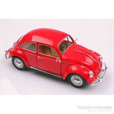 Kırmızı 1967 Volkswagen Classical Beetle 1/24  Die-Cast Model Araç