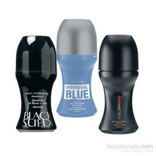 Avon Black Suede Blue Fullspeed Roll-On 3Lü Set