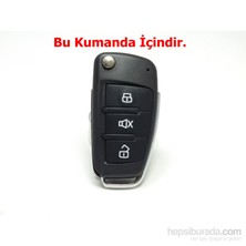 Gsk Audi A3 Kumanda Kabı Koruyucu Kılıf 3 Tuş (Siyah)