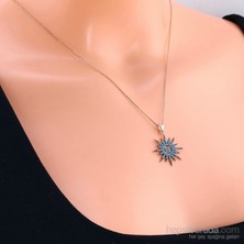 Argentum Concept Firuze Taşlı Kutup Yıldızı Kolye